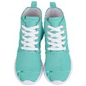 Teal Brick Texture Women s Lightweight High Top Sneakers View1