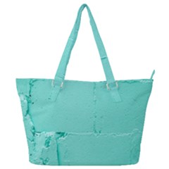 Teal Brick Texture Full Print Shoulder Bag