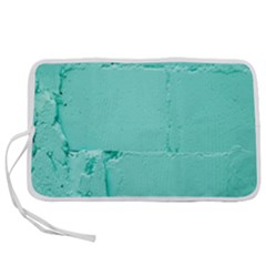 Teal Brick Texture Pen Storage Case (l)
