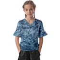 Texture Reef Pattern Kids  V-Neck Horn Sleeve Blouse View1