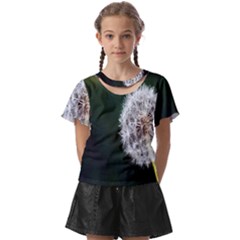 White Flower Kids  Front Cut Tee