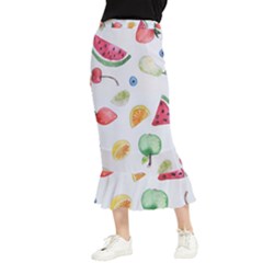 Fruit! Maxi Fishtail Chiffon Skirt