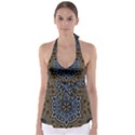 Rosette Mandala Ornament Wallpaper Babydoll Tankini Top View1