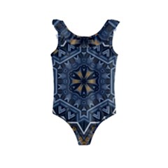Rosette Mandala Ornament Wallpaper Kids  Frill Swimsuit
