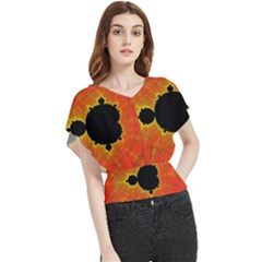 Fractal Mandelbrot Set Pattern Art Butterfly Chiffon Blouse