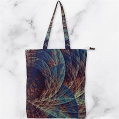 Fractal Abstract- Art Double Zip Up Tote Bag