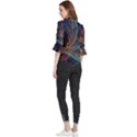Fractal Abstract- Art Loose Horn Sleeve Chiffon Blouse View2