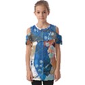 Abstract T- Shirt Abstract 6 Fold Over Open Sleeve Top View1