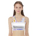 Abstract T- Shirt Blockage T- Shirt Sports Bra with Border View1