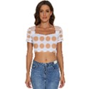 Abstract T- Shirt Cool Abstract Pattern Design8 Short Sleeve Square Neckline Crop Top  View1
