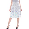 Abstract T- Shirt Honeycomb Pattern 6 Midi Beach Skirt View1