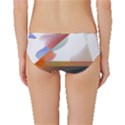 Abstract T- Shirt Pink Colorful Abstract Minimalism T- Shirt Classic Bikini Bottoms View2