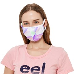 Abstract T- Shirt Purple Minimalistic Abstract Digital Art T- Shirt Crease Cloth Face Mask (adult)