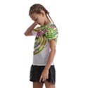 Abstract T- Shirt Tropical World T- Shirt Kids  Frill Chiffon Blouse View2