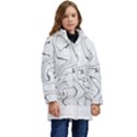 Abstract T- Shirt Vea I I T- Shirt Kid s Hooded Longline Puffer Jacket View1