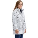 Abstract T- Shirt Vea I I T- Shirt Kid s Hooded Longline Puffer Jacket View2