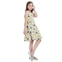 Art T- Shirt Brown Bunnies And Orange Carrots On Goldenrod Easter Pattern T- Shirt Kids  Skater Dress View3