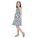 Art T- Shirt Bunnies And Carrots Pattern In Easter Blues T- Shirt Kids  Skater Dress View2