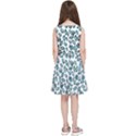 Art T- Shirt Bunnies And Carrots Pattern In Easter Blues T- Shirt Kids  Skater Dress View4