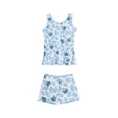 Art T- Shirt Pastel Blue Bunnies And Sky Blue Carrots On Cotton Candy Pink Easter Pattern T- Shirt Kids  Boyleg Swimsuit