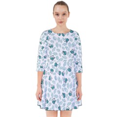 Art T- Shirt Pastel Blue Bunnies And Sky Blue Carrots On Cotton Candy Pink Easter Pattern T- Shirt Smock Dress