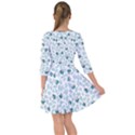 Art T- Shirt Pastel Blue Bunnies And Sky Blue Carrots On Cotton Candy Pink Easter Pattern T- Shirt Smock Dress View2