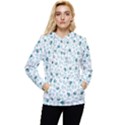 Art T- Shirt Pastel Blue Bunnies And Sky Blue Carrots On Cotton Candy Pink Easter Pattern T- Shirt Women s Lightweight Drawstring Hoodie View1