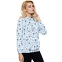 Art T- Shirt Pastel Blue Bunnies And Sky Blue Carrots On Cotton Candy Pink Easter Pattern T- Shirt Women s Lightweight Drawstring Hoodie View3