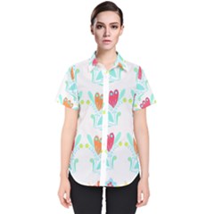 Batik T- Shirt Batik Flower Pattern 5 Women s Short Sleeve Shirt