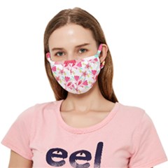 Batik T- Shirt Batik Flower Pattern 7 Crease Cloth Face Mask (adult)