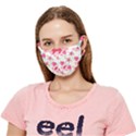 Batik T- Shirt Batik Flower Pattern 7 Crease Cloth Face Mask (Adult) View1
