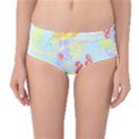 Birds Illustration T- Shirtbird T- Shirt (6) Mid-Waist Bikini Bottoms View1