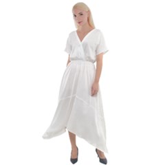Birds Illustration T- Shirtbird T- Shirt (7) Cross Front Sharkbite Hem Maxi Dress