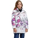 Botanical T- Shirt Botanical Creative Flower Mounted T- Shirt Kid s Hooded Longline Puffer Jacket View1