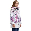 Botanical T- Shirt Botanical Creative Flower Mounted T- Shirt Kid s Hooded Longline Puffer Jacket View2