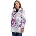 Botanical T- Shirt Botanical Creative Flower Mounted T- Shirt Kid s Hooded Longline Puffer Jacket View3