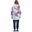 Botanical T- Shirt Botanical Creative Flower Mounted T- Shirt Kid s Hooded Longline Puffer Jacket View4