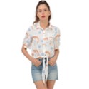 Boxer Dog Pattern T- Shirt Boxer Dog Pattern T- Shirt Tie Front Shirt  View1