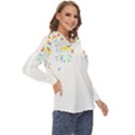 Butterfly Art T- Shirtbutterfly T- Shirt (2) Zip Up Long Sleeve Blouse View3