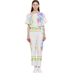 Butterfly Art T- Shirtbutterfly T- Shirt Batwing Lightweight Chiffon Jumpsuit