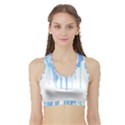 Butterfly Art T- Shirtmelting Butterfly Blue Wings Art  Design T- Shirt Sports Bra with Border View1