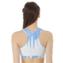 Butterfly Art T- Shirtmelting Butterfly Blue Wings Art  Design T- Shirt Sports Bra with Border View2