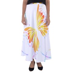 Butterfly Design T- Shirtbutterfly T- Shirt (1) Flared Maxi Skirt
