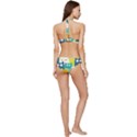 Cat T- Shirt Cute Cats Colorful Seamless Pattern T- Shirt Banded Triangle Bikini Set View4
