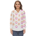 Coffee Donut Patterns T- Shirt Coffee & Donut Patterns T- Shirt Zip Up Long Sleeve Blouse View1