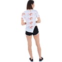 Dog And Cat Pattern T- Shirtdog And Cat Lover Pattern T- Shirt Asymmetrical Short Sleeve Sports Tee View4