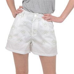 Dog Paw Print T- Shirt Paw Pattern T- Shirt Ripstop Shorts