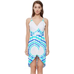 Easter Eggs T- Shirt Easter Egg Design T- Shirt Wrap Frill Dress