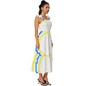 Easter Eggs T- Shirt Easter Eggs Pattern T- Shirt Tie-Strap Tiered Midi Chiffon Dress View3