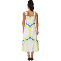 Easter Eggs T- Shirt Easter Eggs Pattern T- Shirt Tie-Strap Tiered Midi Chiffon Dress View4